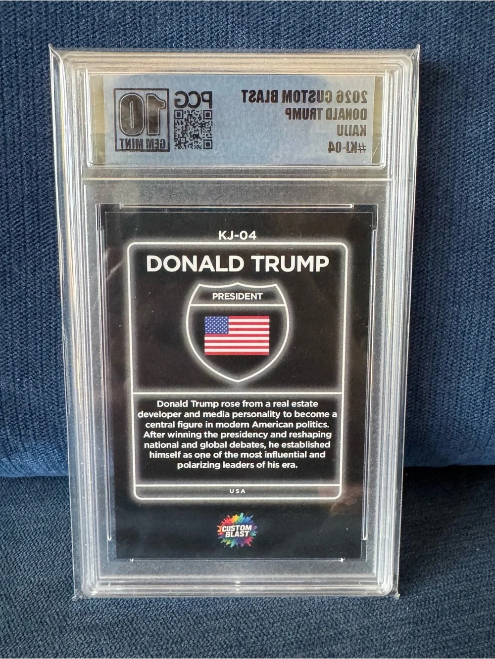 Donald Trump - Kaiju 2026 Custom Blast #KJ-04 PCG 10 Gem Mint